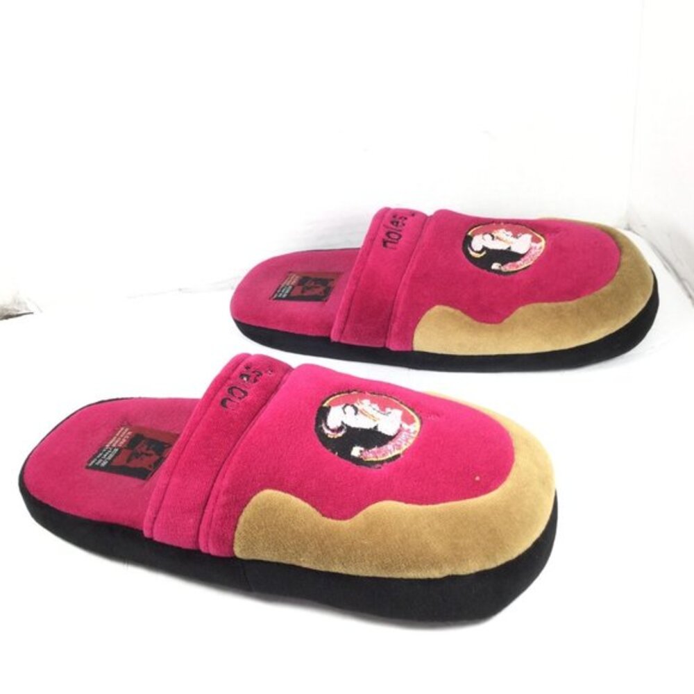 FSU Seminoles Florida State University Men Slippers Red/Brown Size Large 7-9